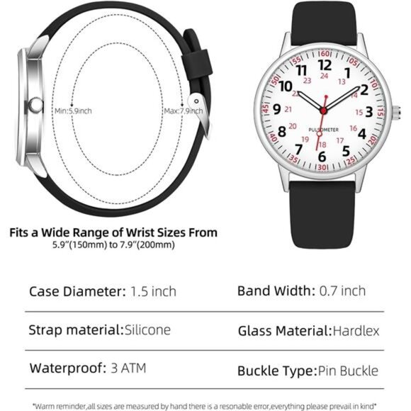 Nurse Watch for Women - Waterproof - Picture 2 of 7